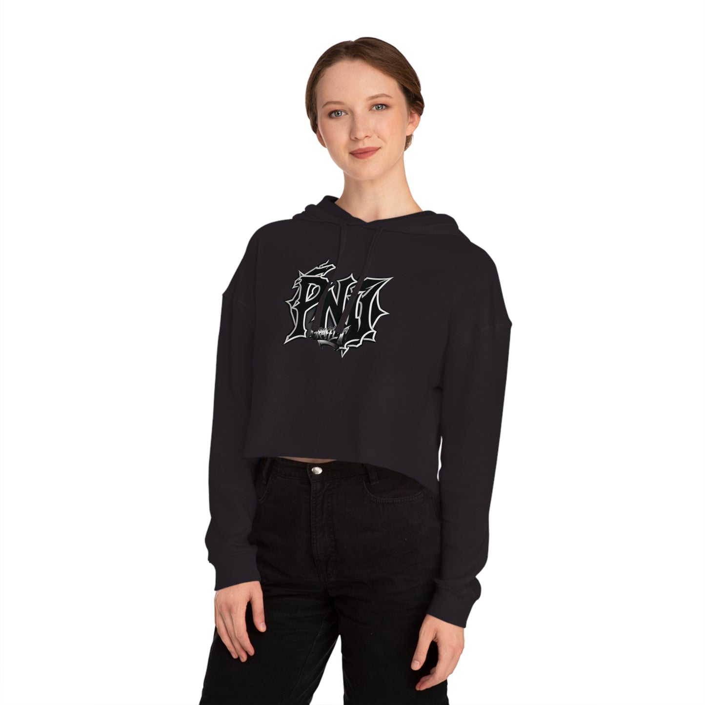 PNN Women’s Cropped Hooded Sweatshirt - Stylish Urban Streetwear