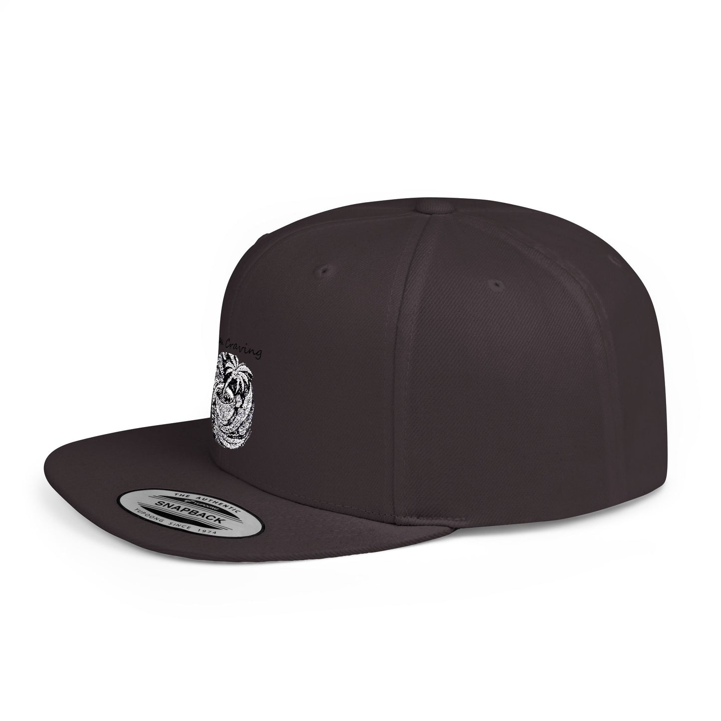 Sakau Craving Flat Bill Snapback Hat – Stylish, Unique Design for Everyday Wear