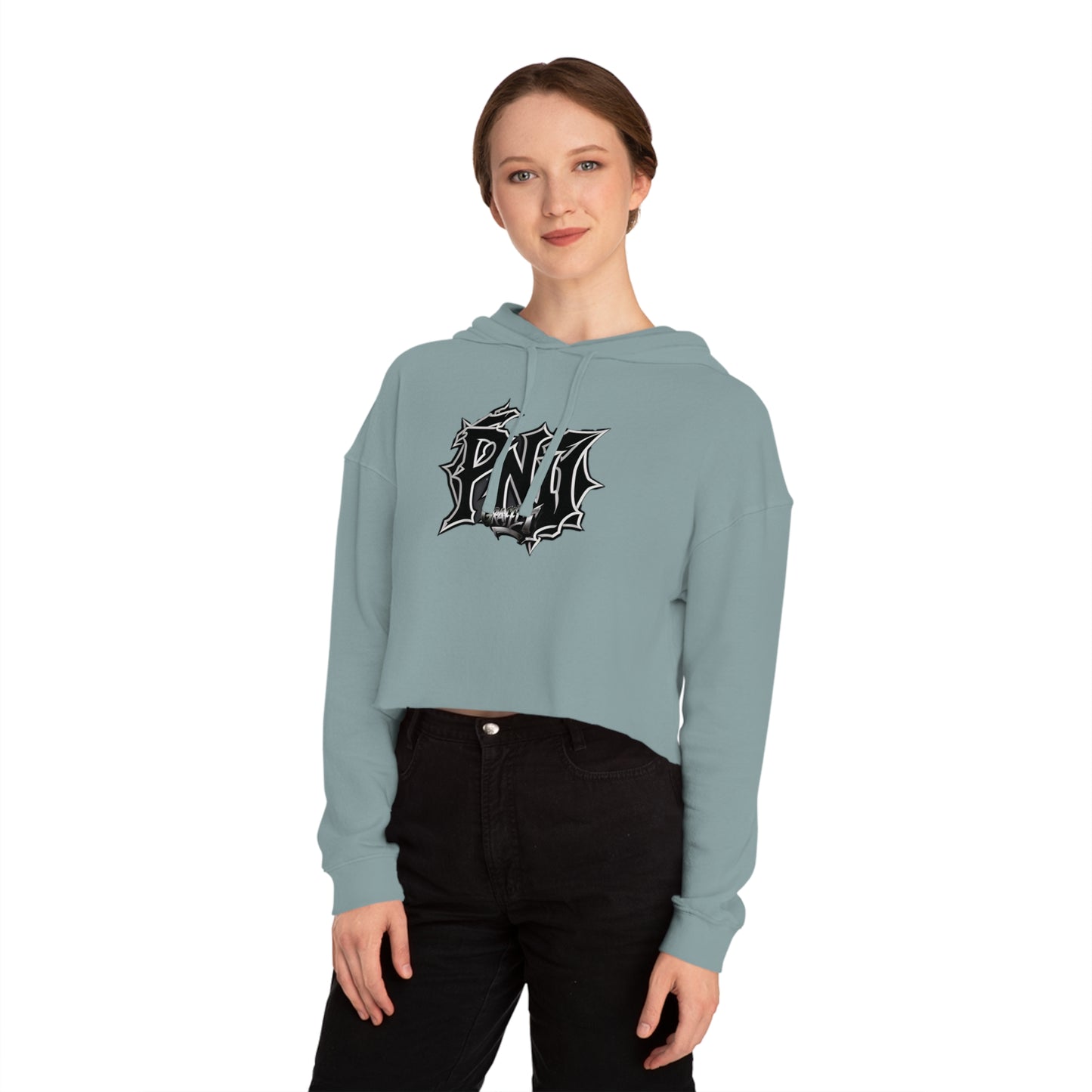 PNN Women’s Cropped Hooded Sweatshirt - Stylish Urban Streetwear