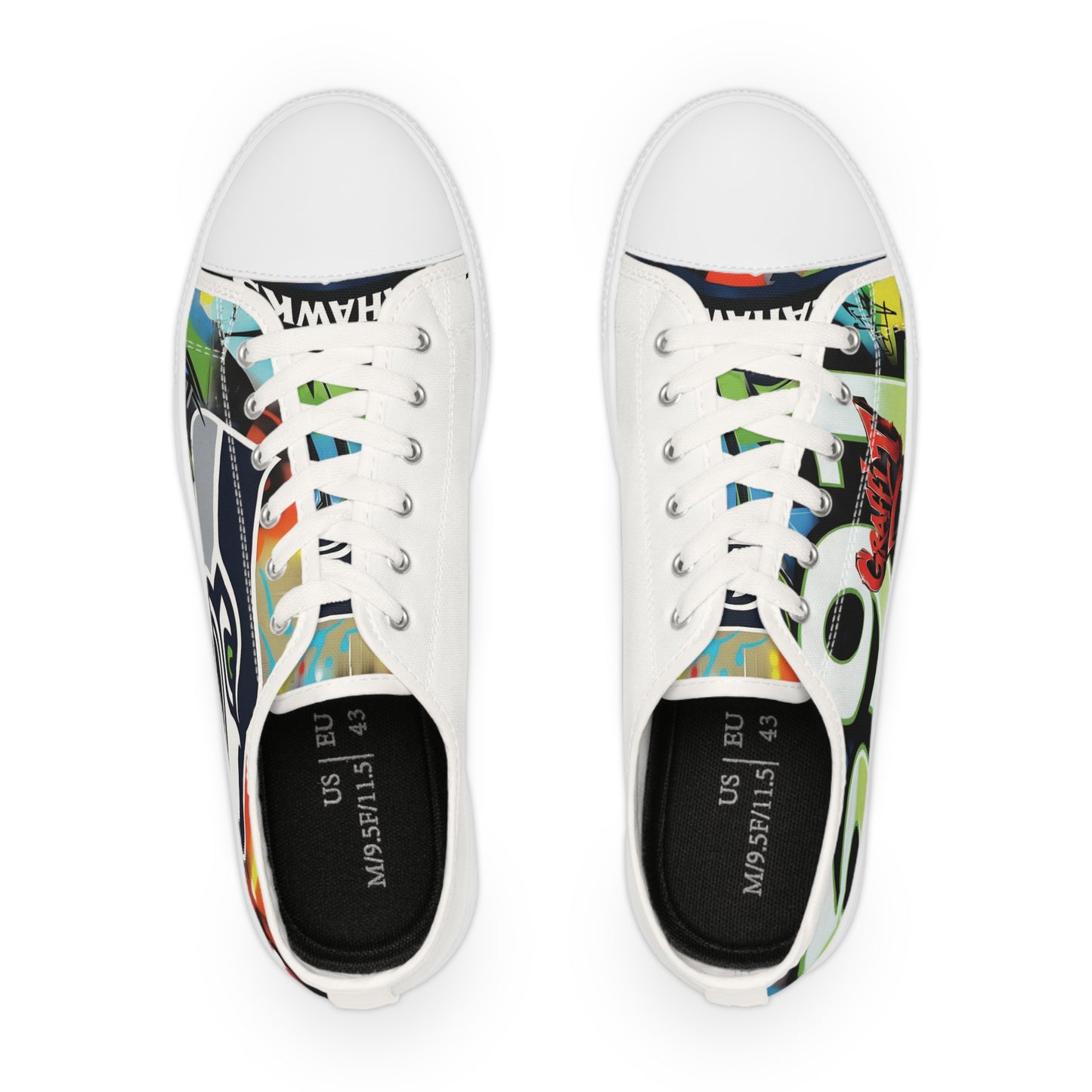 Stylish Men's Low Top Sneakers - Unique Graphic Design for Casual Vibes