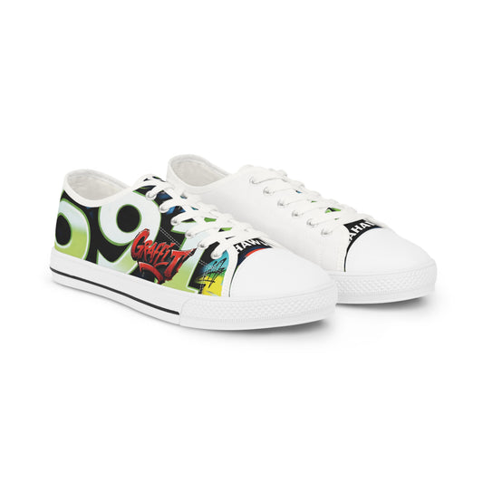 Stylish Men's Low Top Sneakers - Unique Graphic Design for Casual Vibes