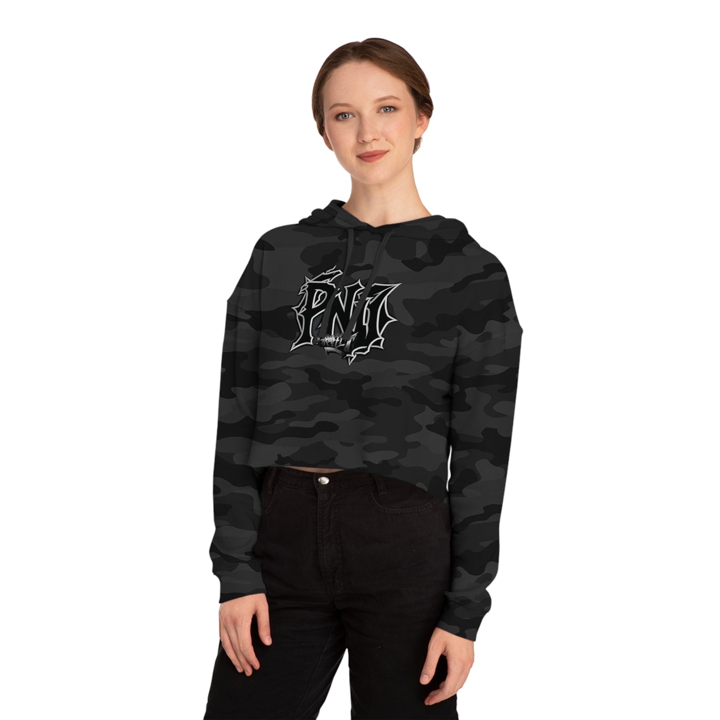 PNN Women’s Cropped Hooded Sweatshirt - Stylish Urban Streetwear