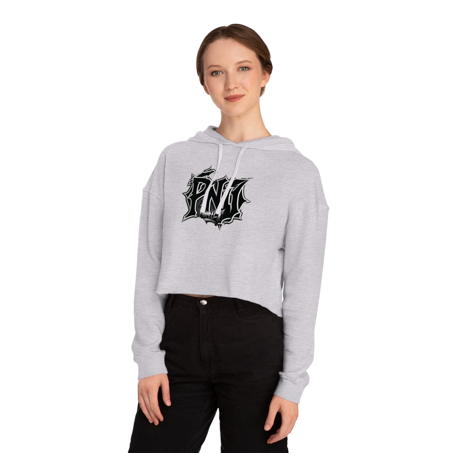 PNN Women’s Cropped Hooded Sweatshirt - Stylish Urban Streetwear